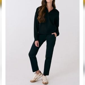 Lole Miles Pants Stretch Pockets Size 14 Black Athleisure Activewear Casual